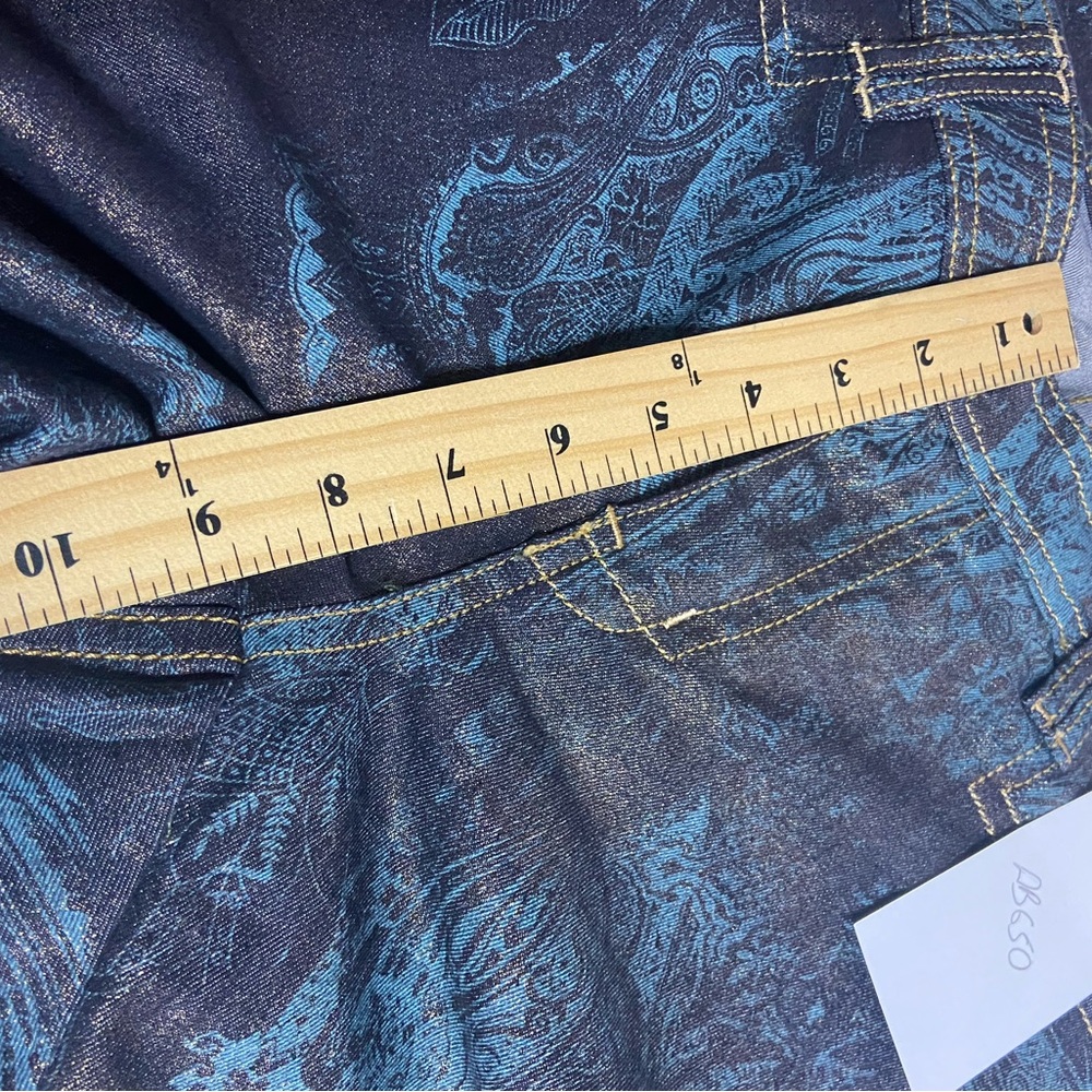 Flared Jeans With Intricate Pattern View 5